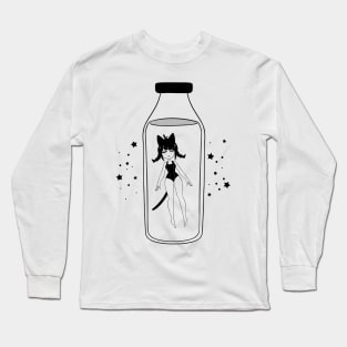 Bottle Girl (Black ver.) Long Sleeve T-Shirt